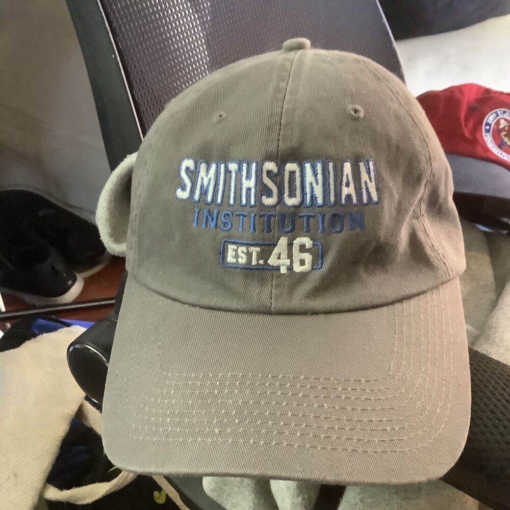 Womens Smithsonian cap hat strapback gray grey color